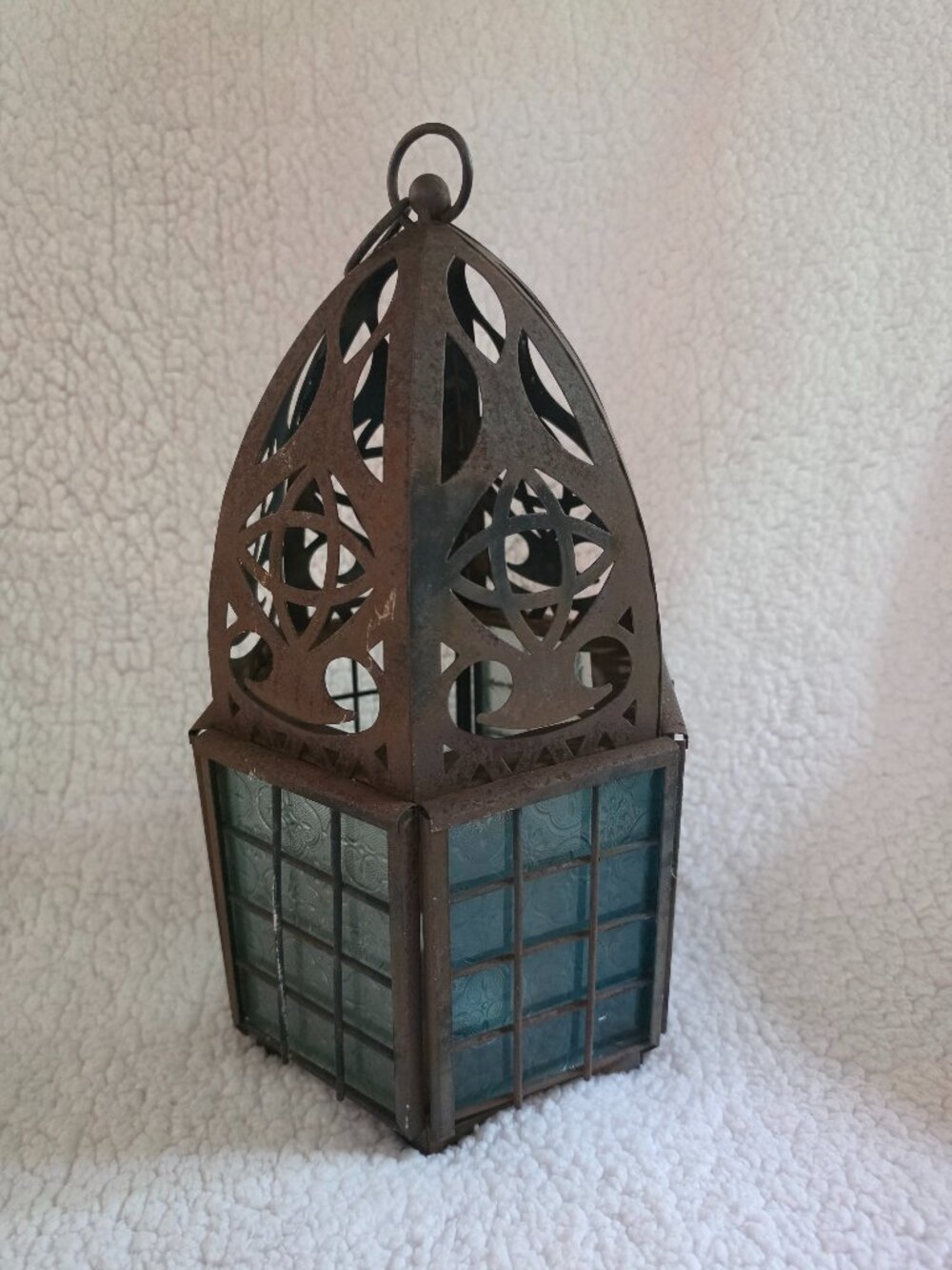 Domed Metal Octagonal Lantern with Glass
